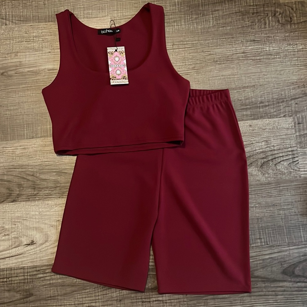 Boohoo Cycling Short Co-Ord Set